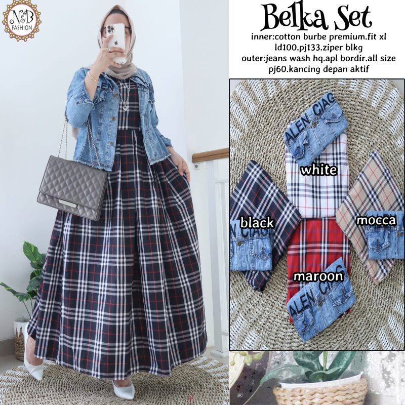 Belka Set by N&D Gamis Set Outer Jaket Jeans