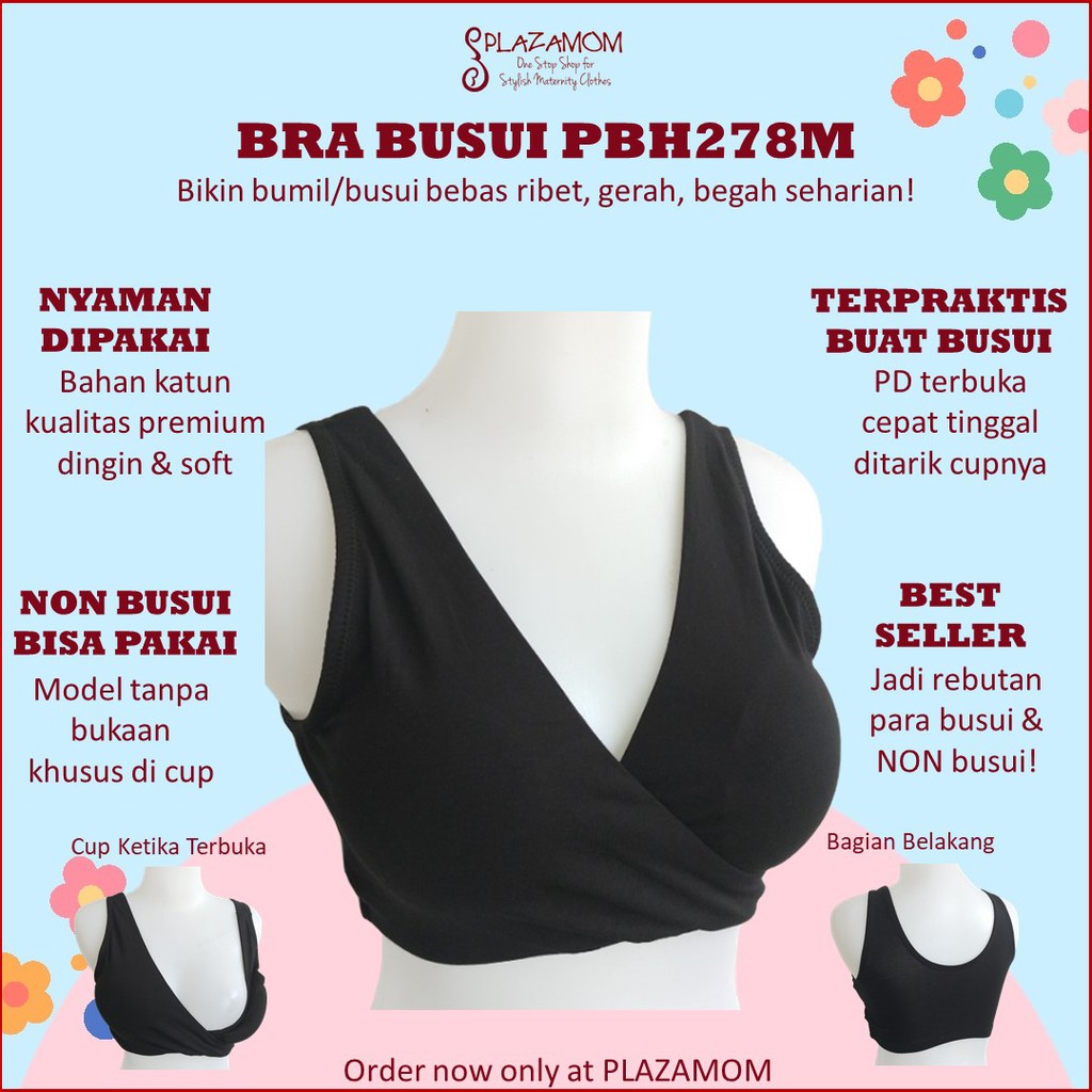 Super Comfy Sling Bra *Busui Friendly* - Bra Cup Cross Over - Menyusui Paling Praktis - Bahan Katun Kualitas Premium Dijamin TOP Nyamannya Dipakai PBH278M