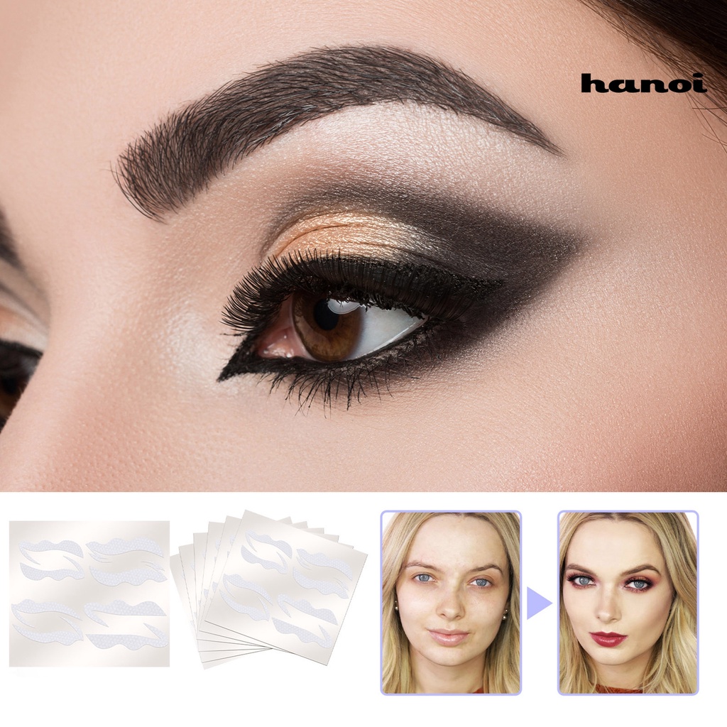 Han / 6Pcs / Kotak Kartu Stensil Template Eyeliner Akurat Ergonomis