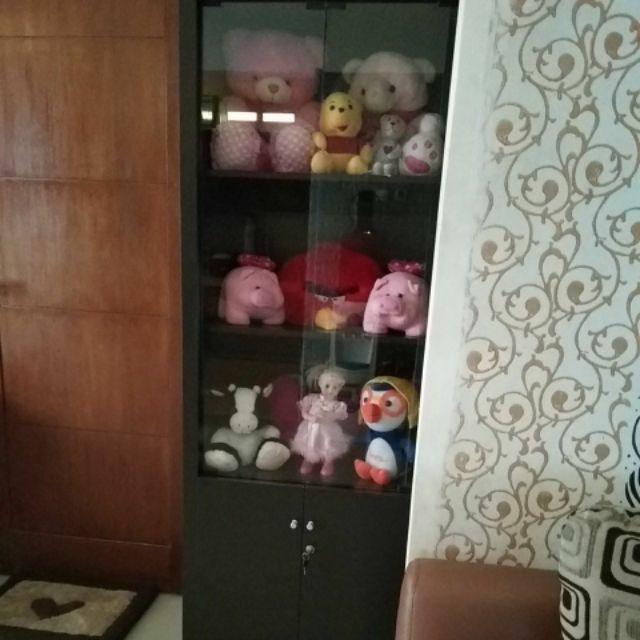 Lunar Furniture - Lemari Buku 3 Rak Pintu Swing Lbc 46