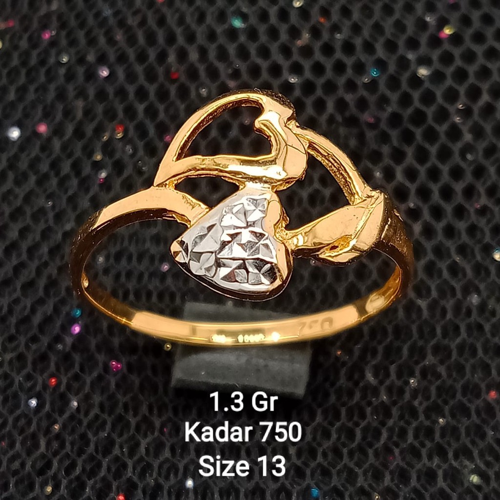 New Cincin Emas 17 K - 1.3 gr Kadar 750 - 2527