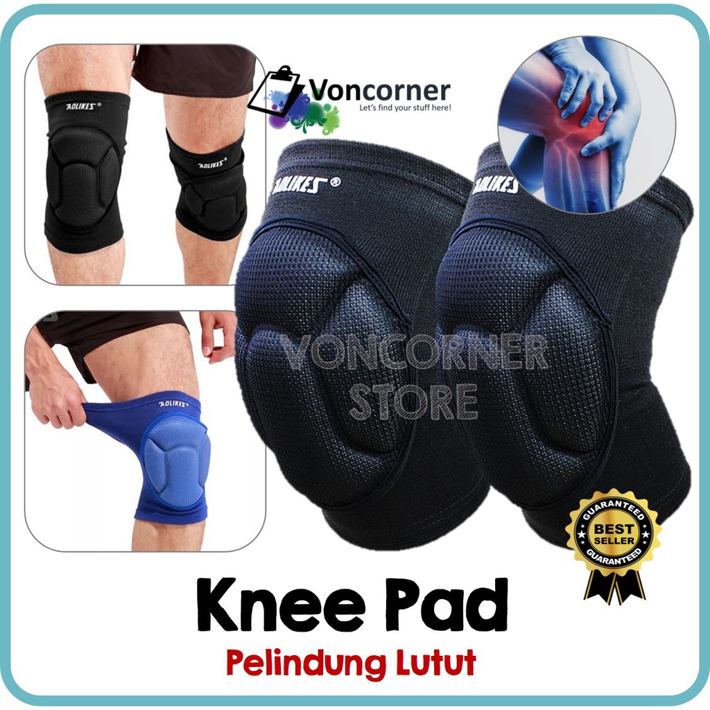 Knee Pad Futsal Kneepad Support Pelindung Lutut Kaki Aolikes Deker Protector Lutut Gym Cedera