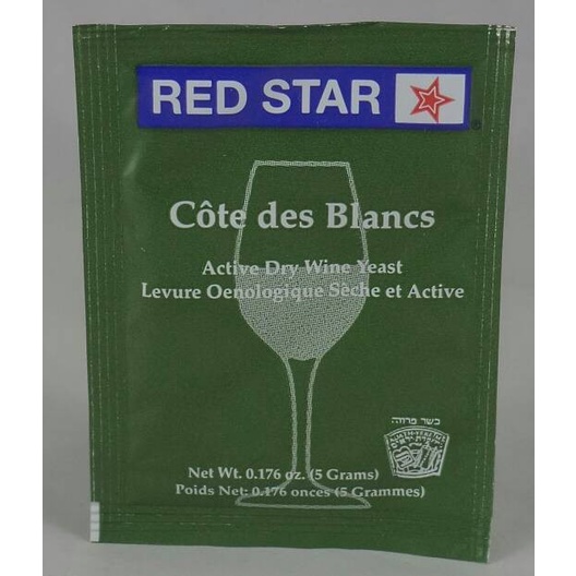 

LAINNYA-KEMASAN-MINUMAN- RED STAR COTE DE BLANC WINE YEAST 5G -MINUMAN-KEMASAN-LAINNYA.