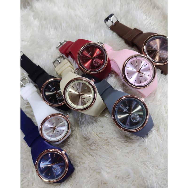 JAM TANGAN GS KARET DIAMETER BULAT