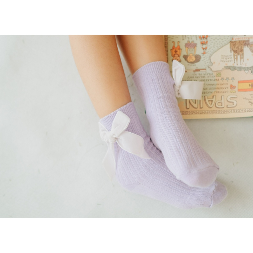 Bohopanna Bow Socks 0M - 6Y Kaos Kaki Pita Anak Perempuan Lucu Kaos Kaki Rajut Anak CBKS