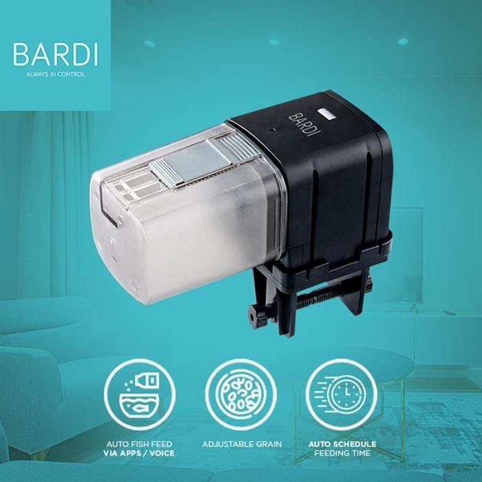 BARDI WiFi Smart Fish Feeder - Black IoT Home Automation (Wifi)