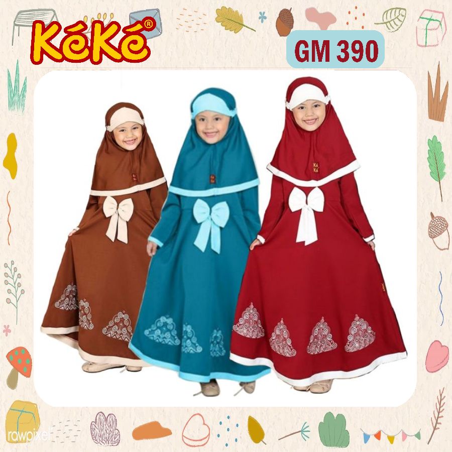 Gamis Anak Keke GM 390 Picasso (Baju Muslim Anak Keke) Original | Keke Busana | SALE Gamis Anak Keke