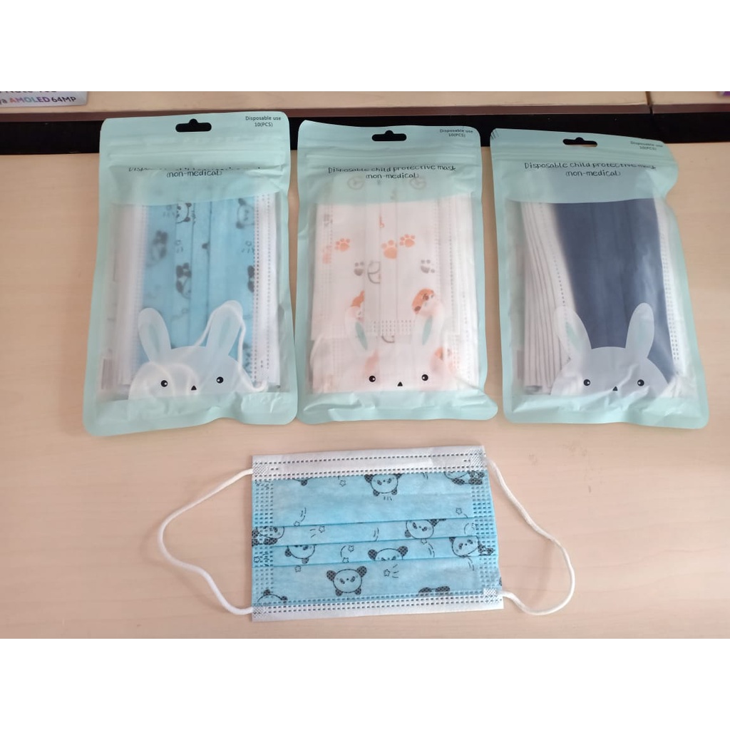 Masker ANAK 3ply Isi 10pcs