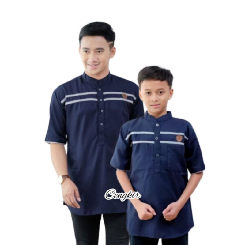 Baju Couple Koko Kurta Ayah dan Anak Terbaru / Baju Couple Ayah dan Anak Muslim / Fashion Muslim Ayah dan Anak Terbaru