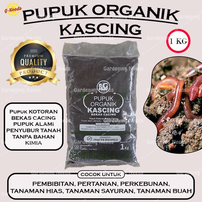 Pupuk Organik Kompos Kascing-Vermicompost 1Kg