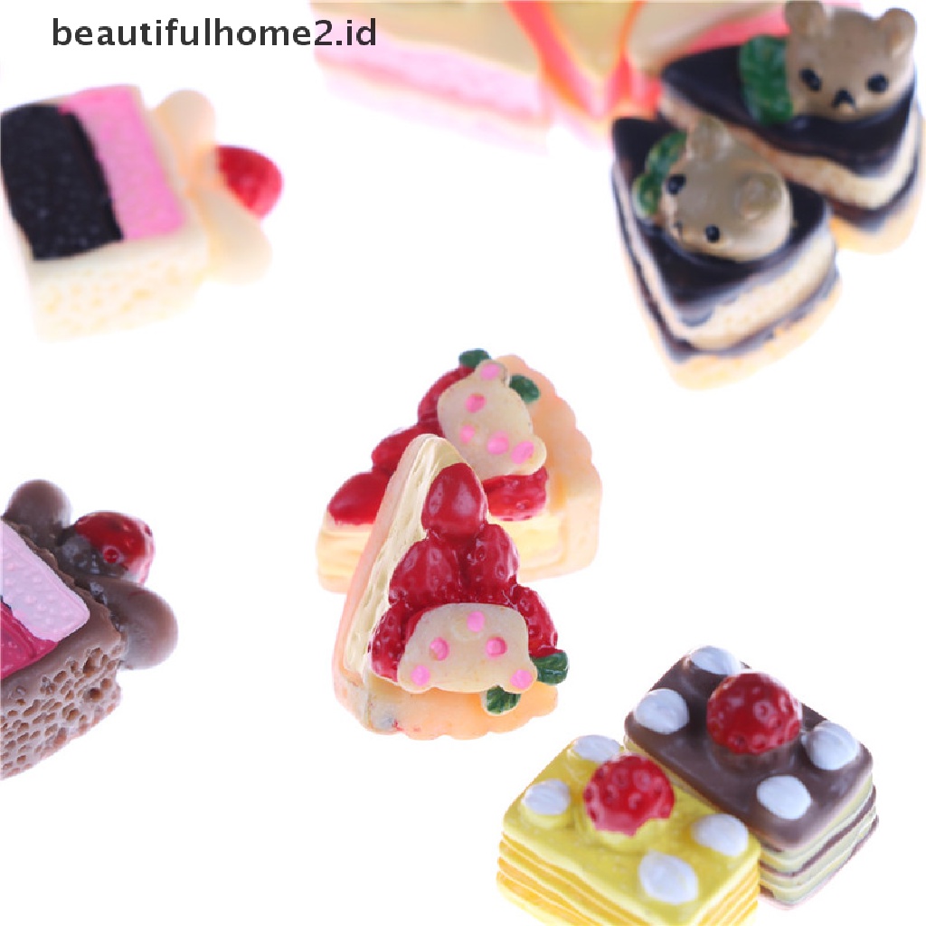 (Beautifulhome2) Buku Literatur Bahasa MandarinId 5pcs Miniatur Kartun Beruang 3d Bahan Resin Untuk Rumah Boneka