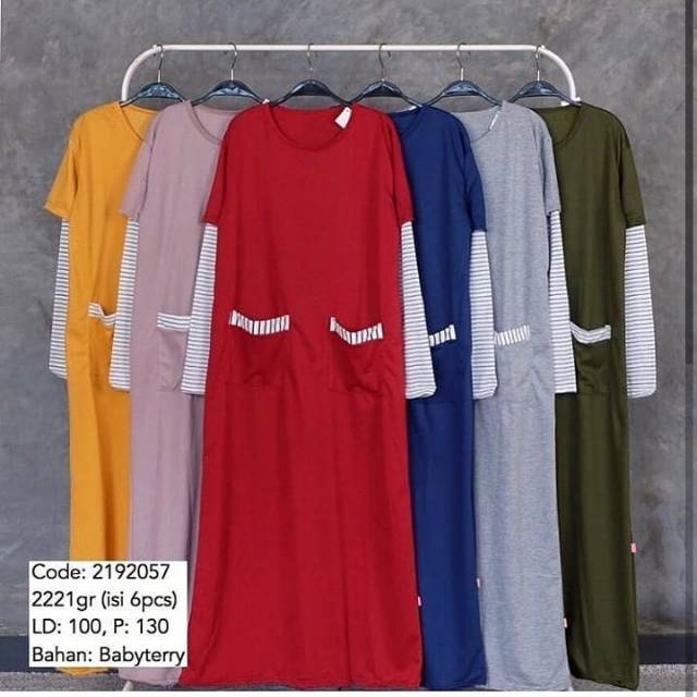 Gamis kombinasi salur