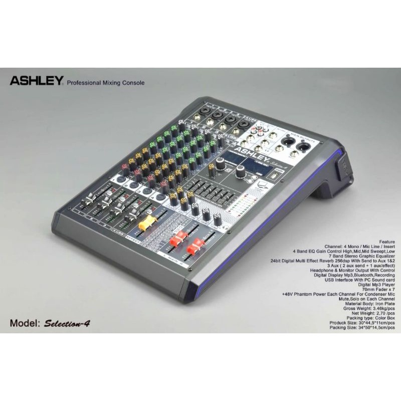 Mixer Ashley Selection4 Mixer 4channel Selection 4 Selection-4 Original