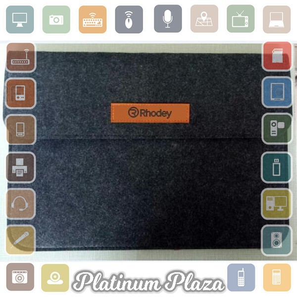 Rhodey Sleeve Case Laptop Macbook 13 Inch with Pouch - AK01 - Dark Gray`S0TYPC-
