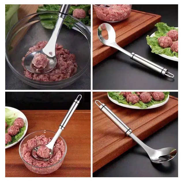 Sendok Pembuat Bakso Stainless Steel / Bakso / Meat Mold Hand Press Meatball