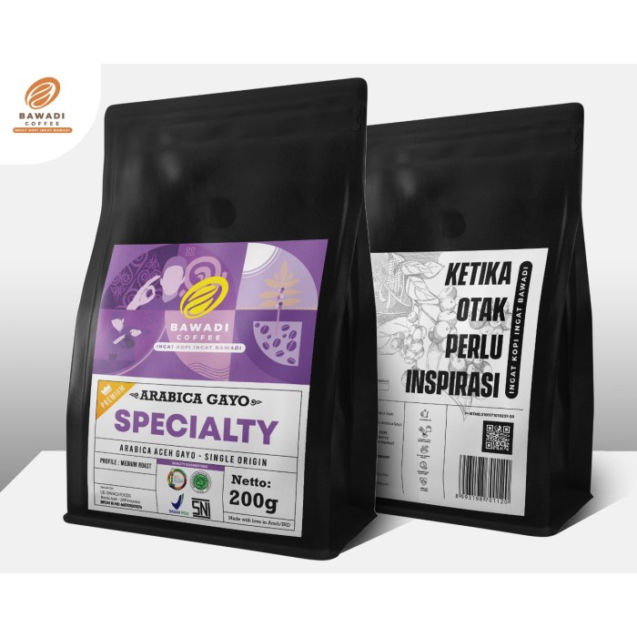 

Bawadi Coffee Arabica Gayo 200g - Kopi Aceh Gayo Specialty