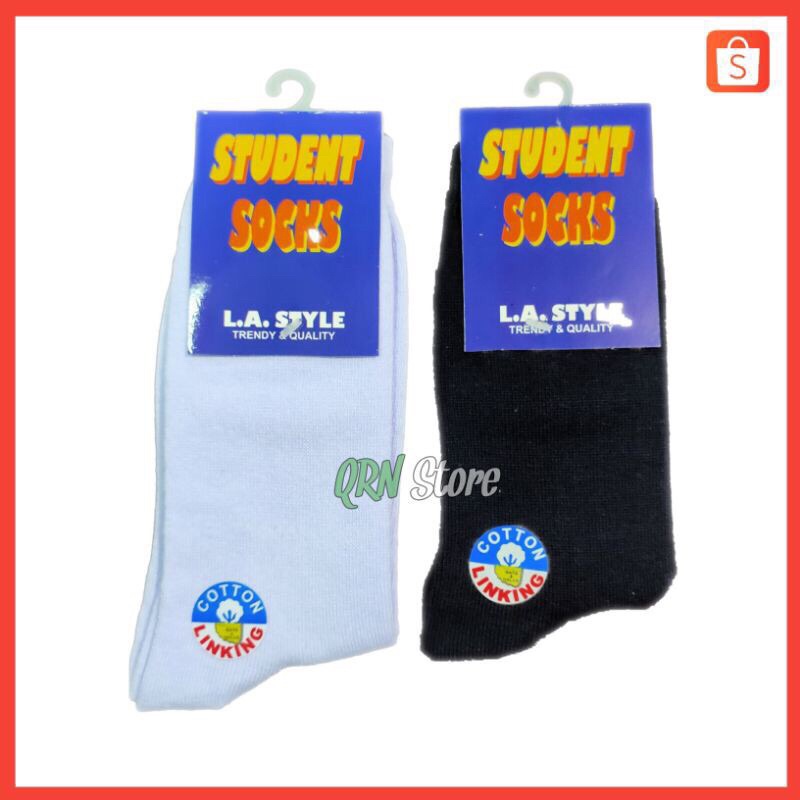 KAOS KAKI SEKOLAH STUDENT SOCKS KAOS KAKI PANJANG ANAK SD, SMP, SMA Ecer (1pcs) BAHAN 100% Katun