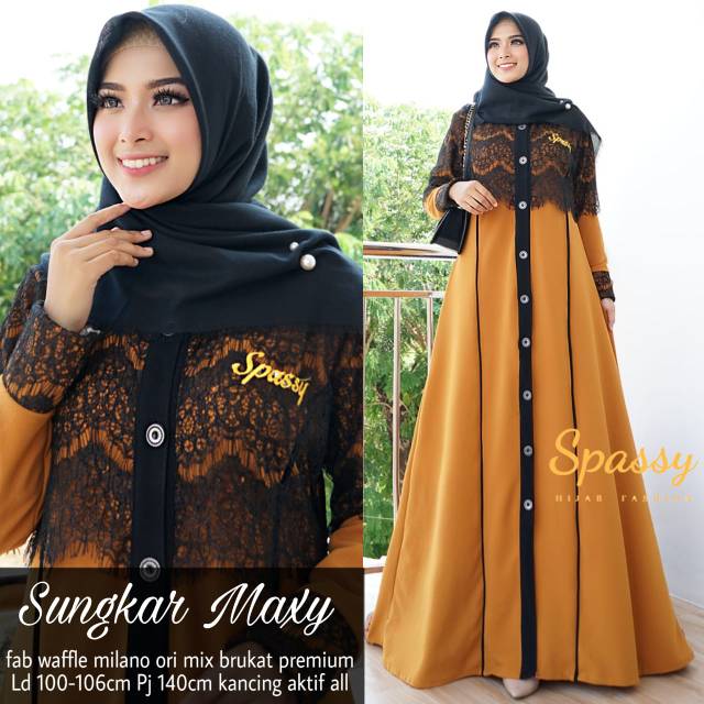 SUNGKAR MAXY ORI BY SPASSY | GAMIS MURAH | GROSIR MURAH SOLO | GROSIR SOLO | GAMIS FASHION | GAMIS