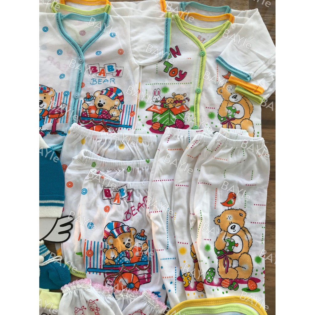 BAYIe - 37 PCS Paket Hemat Perlengkapan Baju Bayi Baru Lahir (New Born) Ekonomis dan Hemat PAKET PAKAIAN