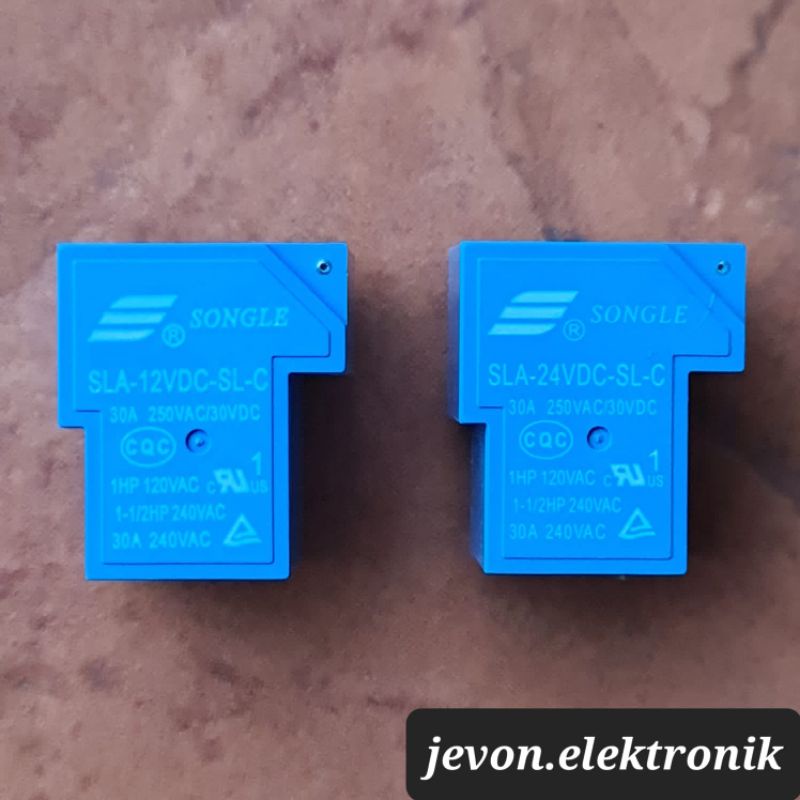 Relay Songle SLA-12VDC-SL-C SLA-24VDC-SL-C 12V 24V 30A Kodok 6 p pin 12 V 24 V 30 A