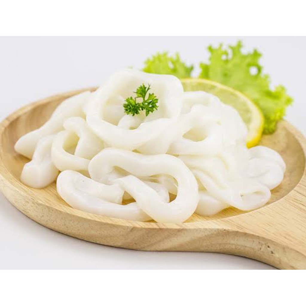 

Cumi Ring Kupas Bersih 500gr Frozen Squid Calamari