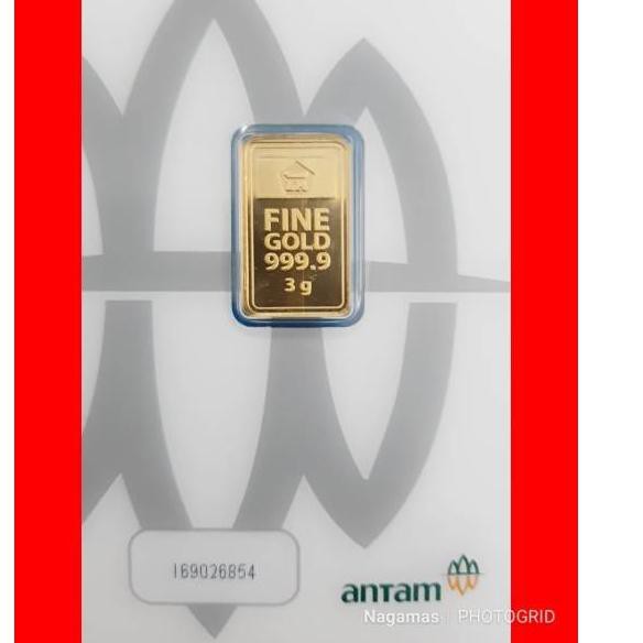 READY STOCK LOGAM MULIA ANTAM 3 GRAM. LM ANTAM. EMAS BATANGAN *