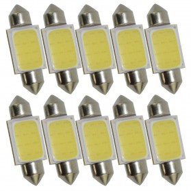 Lampu Interior Mobil LED COB Dome Light 31mm c5w BA9S 1 PCS - White