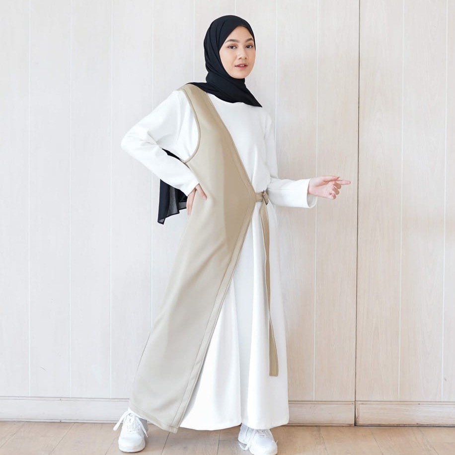 BEFAST - ZEC ROMPI MINAMI / Danisa Long Vest / Rompi Tali / Tunik Muslimah / Tunik Polos Kekinian / Tunik Terbaru 2021