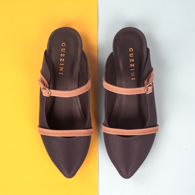 VELLANIPALMER FB 188 BIRU NAVY - SEPATU MULES WANITA BUSTONG FASHION