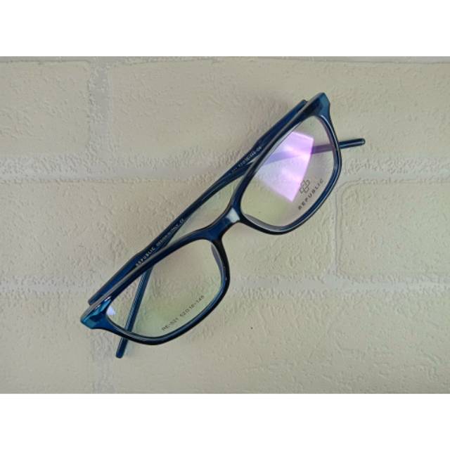 【COD】Kacamata Minus Kotak Biru Tua Transparan Pria Wanita | Paket kacamata plus minus cyl