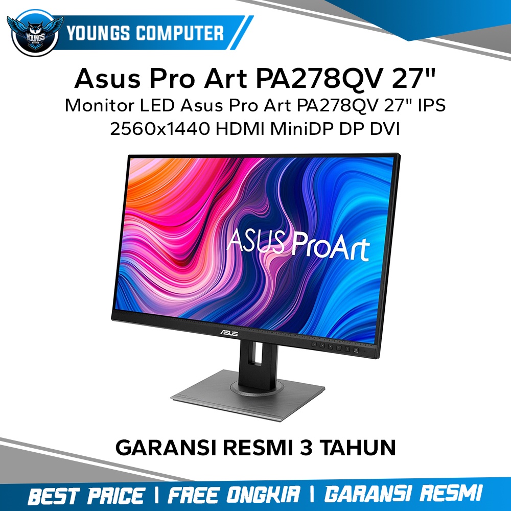 LED ASUS Pro Art PA278QV 27&quot; IPS WQHD 100% sRGB | Monitor Editing