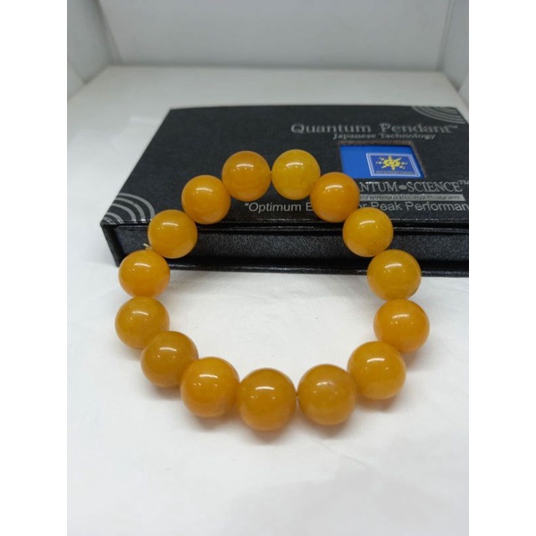 Gelang Batu Giok Asli Natural Warna Kuning