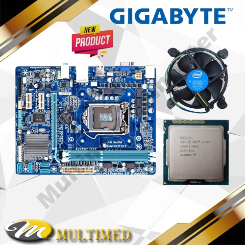 Paketan Mainboard LGA 1155 H61 DDR3 Baru + Intel Core I3 + FAN