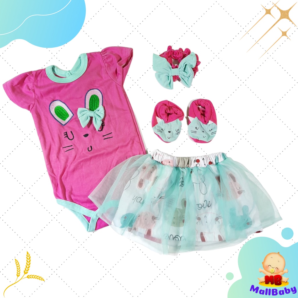 Baju Anak Bayi Perempuan Cewek Jumper Rok Bandana Sepatu Best Seller Pretty Like Mummy