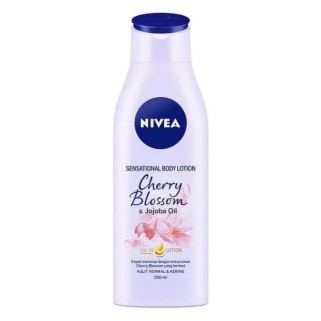 NIVEA SENSATIONAL HAND BODY LOTION CHERRY BLOSSOM &amp; JOJOBA OIL