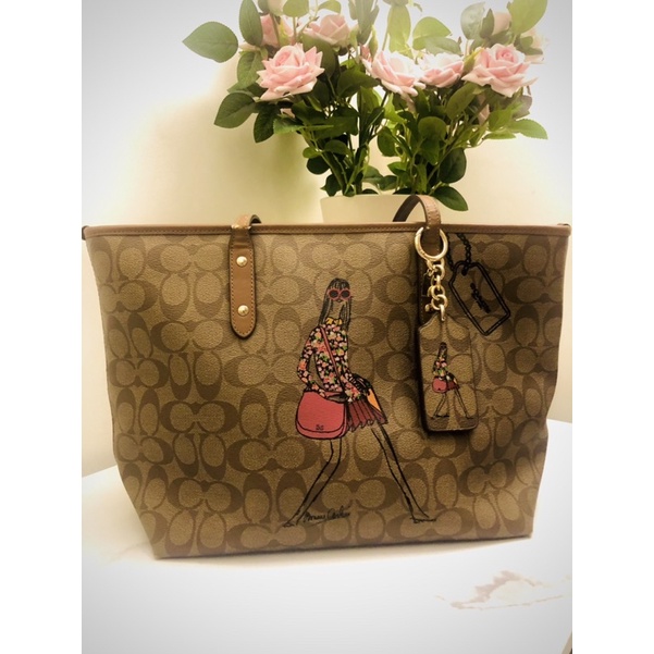 Preloved Tas COACH Bonnie Cashin Tote - bonus gantungan kunci Coach