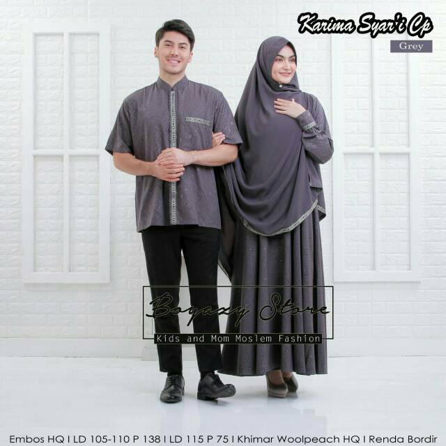 Gamis syari couple suami istri Karima
