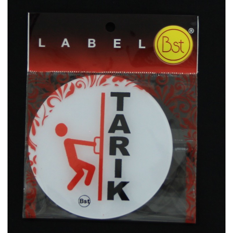 

Label Akrilik Tarik Pintu Bulat