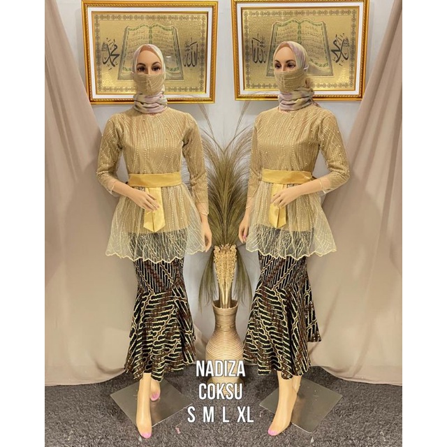 Nadiza kebaya tulle belt satin