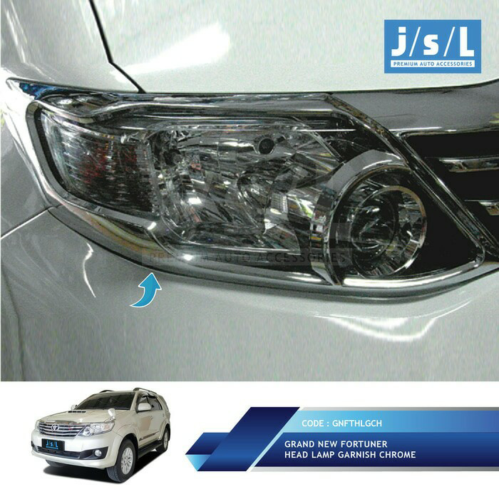 Grand New Fortuner 2014 2015 Head Lamp Garnish chrome
