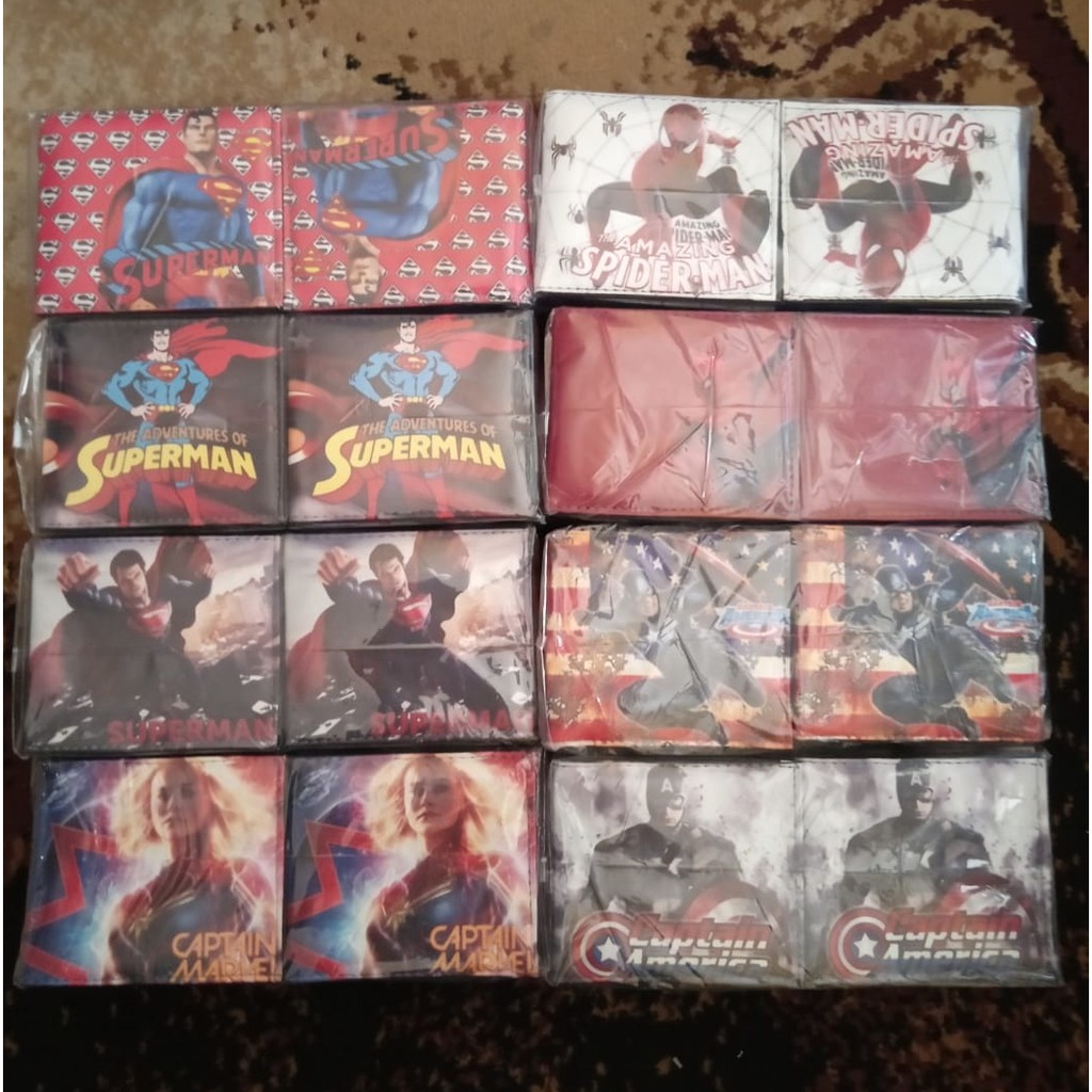 Best Seller Dompet Anak Laki Karakter Superhero Lipat Murah