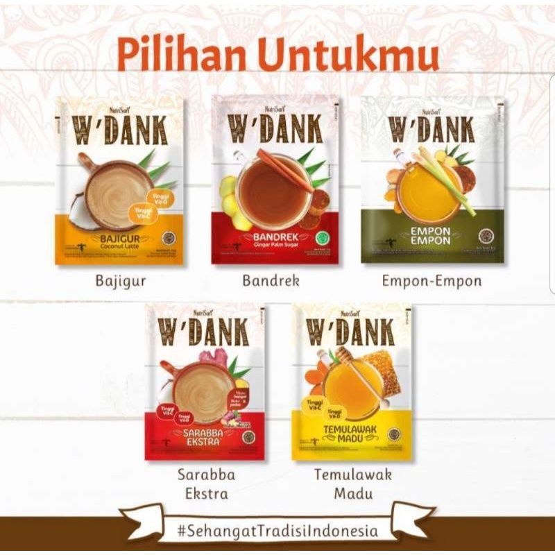 

Nutrisari wedang bajigur coconut latte | wedank Bandrek | w'dank