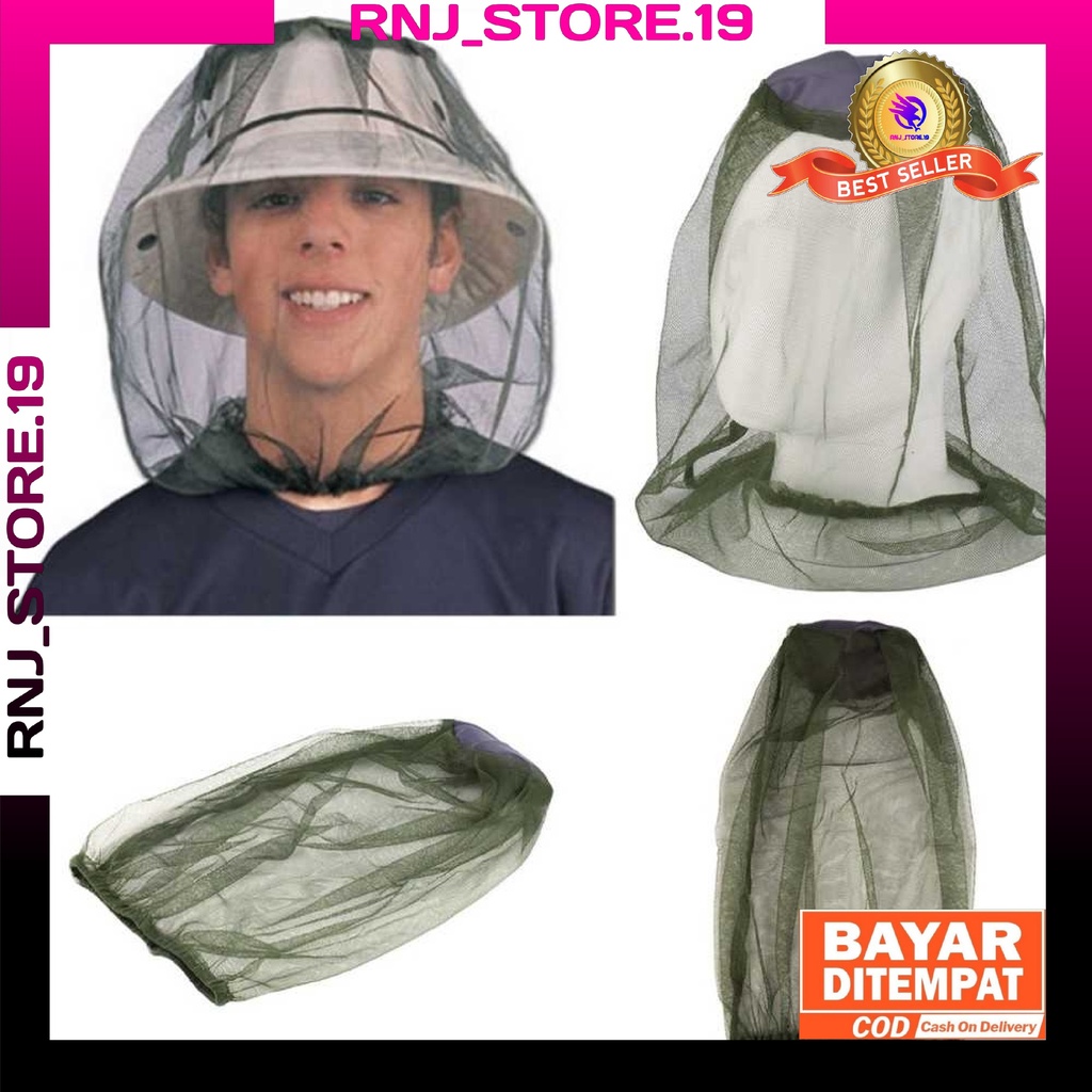 Jaring Topi Memancing Anti Nyamuk Lebah Serangga/Jaring Topi Memancing/Topi Memancing/Topi Peternak 