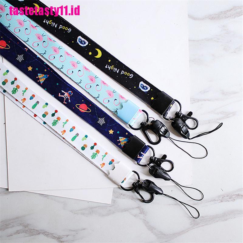 Tali lanyard Leher Panjang Motif Kaktus flamingo Dapat Dilepas Untuk Ponsel