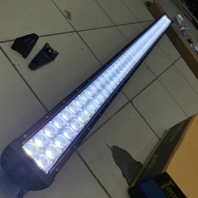 Lampu tembak led 130cm 2 warna putih & kuning bisa strobo control remot