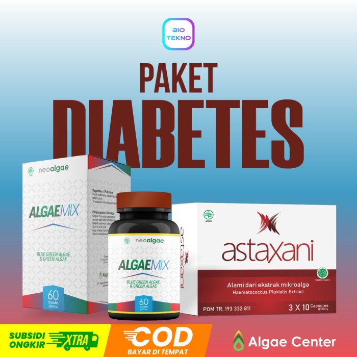 

Paket Solusi Diabetes Nutrisi Organik Superfood Algaemix & Astaxani