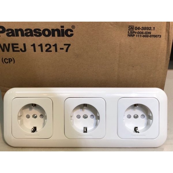 Panasonic Wide Series 3 Gang Stop Kontak