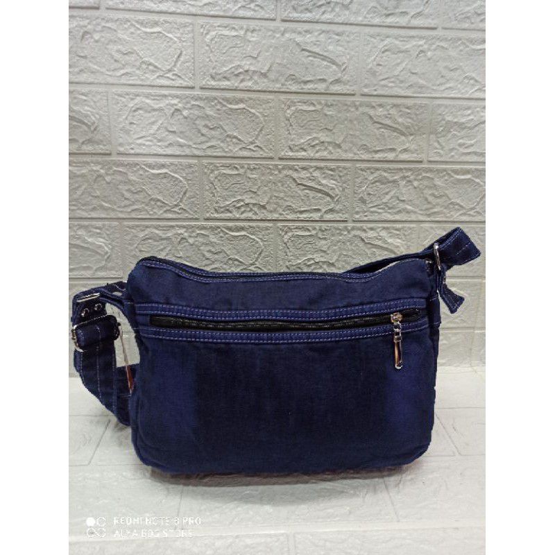 Tas selempang jeans wanita original garnet