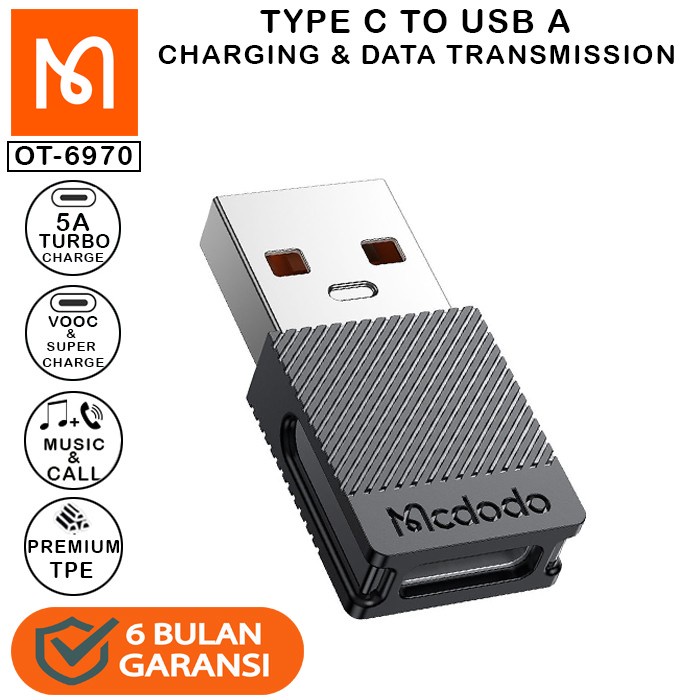 MCDODO Converter Charger OTG USB A to Type C Charging,Audio,Call USB C OTG Type C to USB Converter USB to Type C