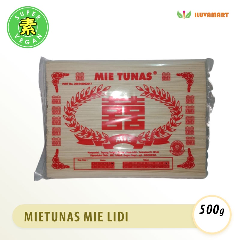 

Tunas MIE LIDI 500g Mi Lidi Bagan Vegan